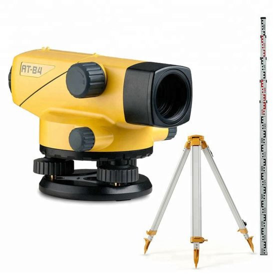 Topcon 32x Automatic Level At-b2 – 2110220b0 With Tripod And Levelling Staff
