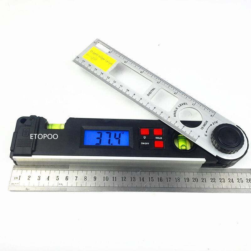 270 Degree 250mm Digital Angle Ruler Finder Gauge Multi-Purpose Digital Protractor Level